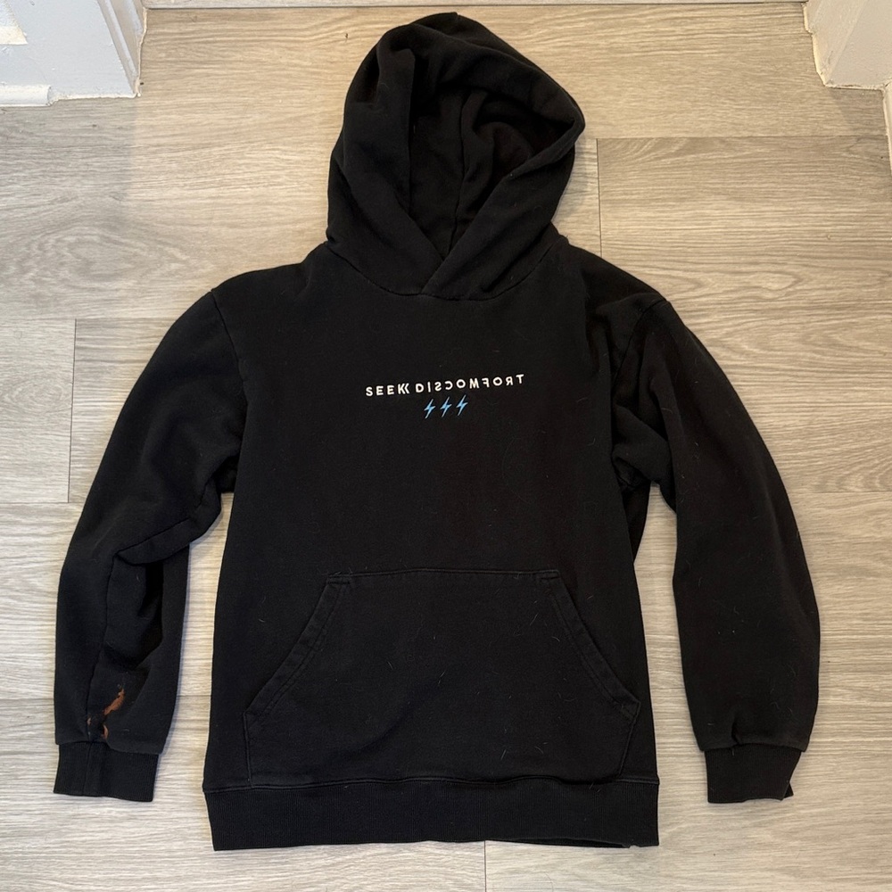 Yes Theory Seek Discomfort Talk to strangers hoodie S